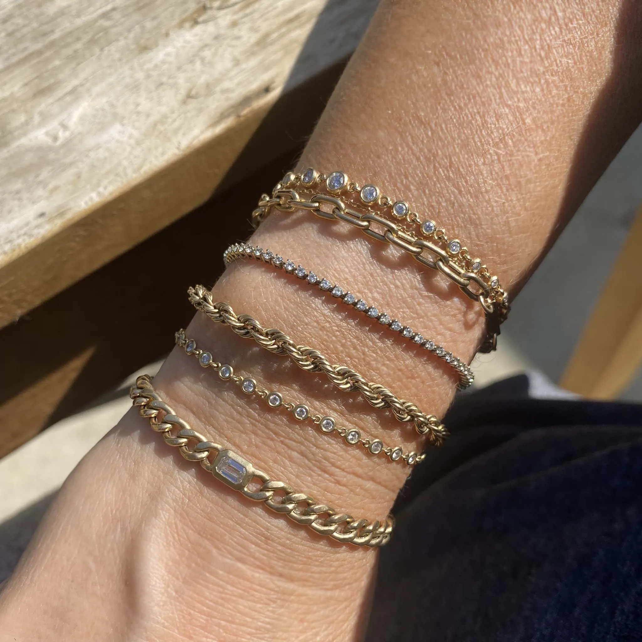 14k Large Rope Chain Bracelet