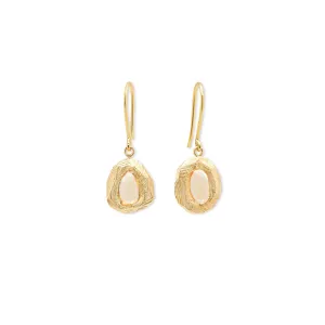 18K Freeform Drop Earring in Yellow Sapphire