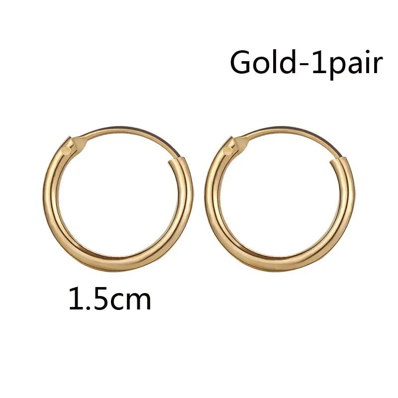 6Pcs/set Minimalist Huggie Hoop Earrings for Women Simple Trendy Metal Circle Small Earrings Punk Unisex Rock Jewelry Gifts