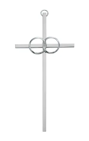 8in. Polished Aluminum Wedding Cross Boxed - 71-44800