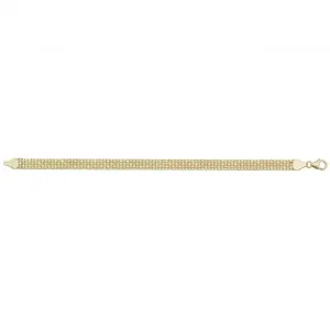 9ct Yellow Gold Flat Woven Bracelet