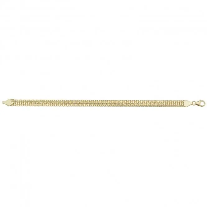 9ct Yellow Gold Flat Woven Bracelet