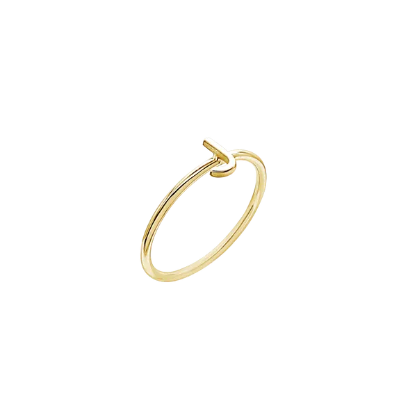 Amare Wear Initial Stackable Rings 14K Gold