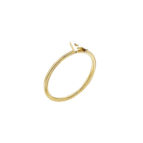 Amare Wear Initial Stackable Rings 14K Gold