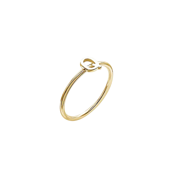 Amare Wear Initial Stackable Rings 14K Gold