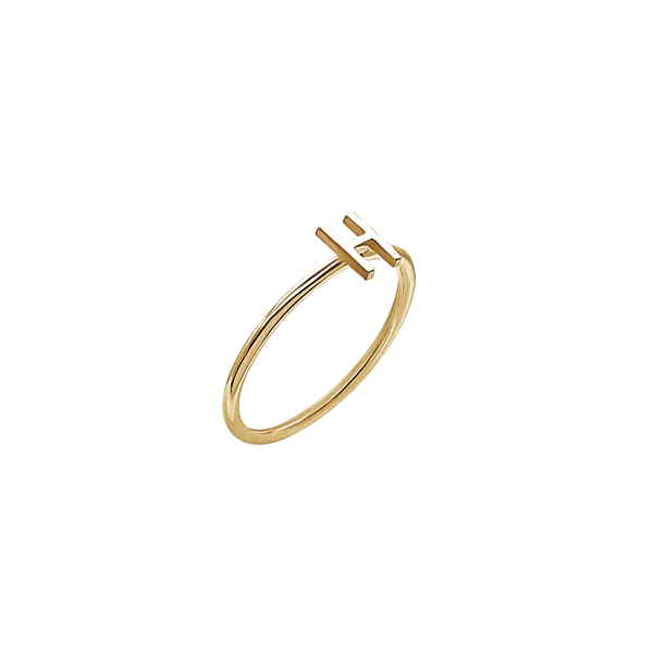 Amare Wear Initial Stackable Rings 14K Gold