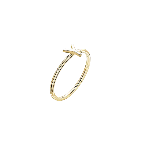 Amare Wear Initial Stackable Rings 14K Gold