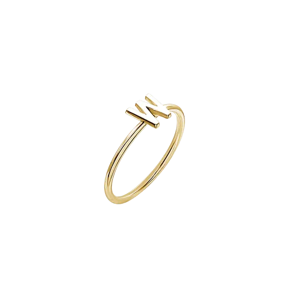 Amare Wear Initial Stackable Rings 14K Gold