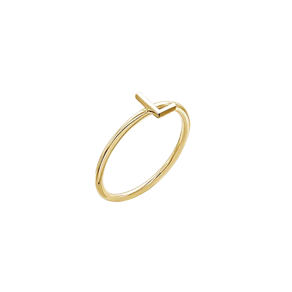 Amare Wear Initial Stackable Rings 14K Gold