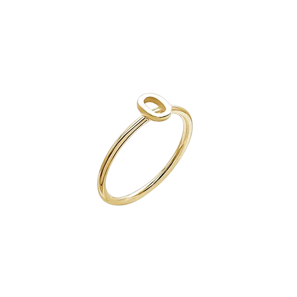 Amare Wear Initial Stackable Rings 14K Gold