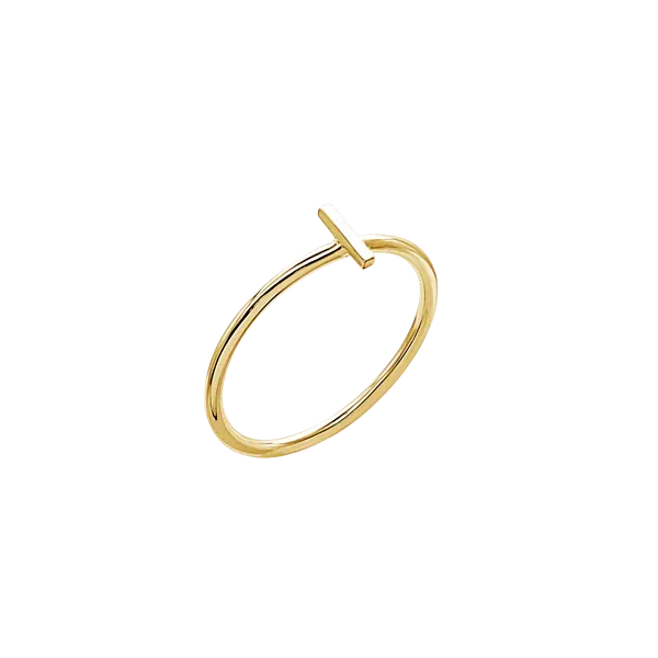 Amare Wear Initial Stackable Rings 14K Gold