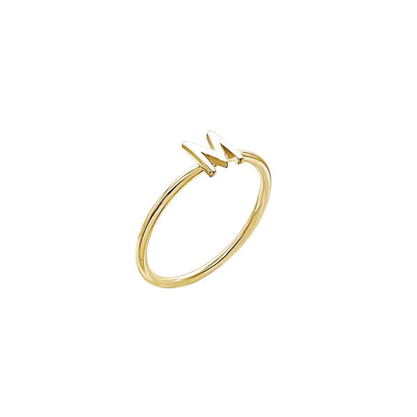 Amare Wear Initial Stackable Rings 14K Gold