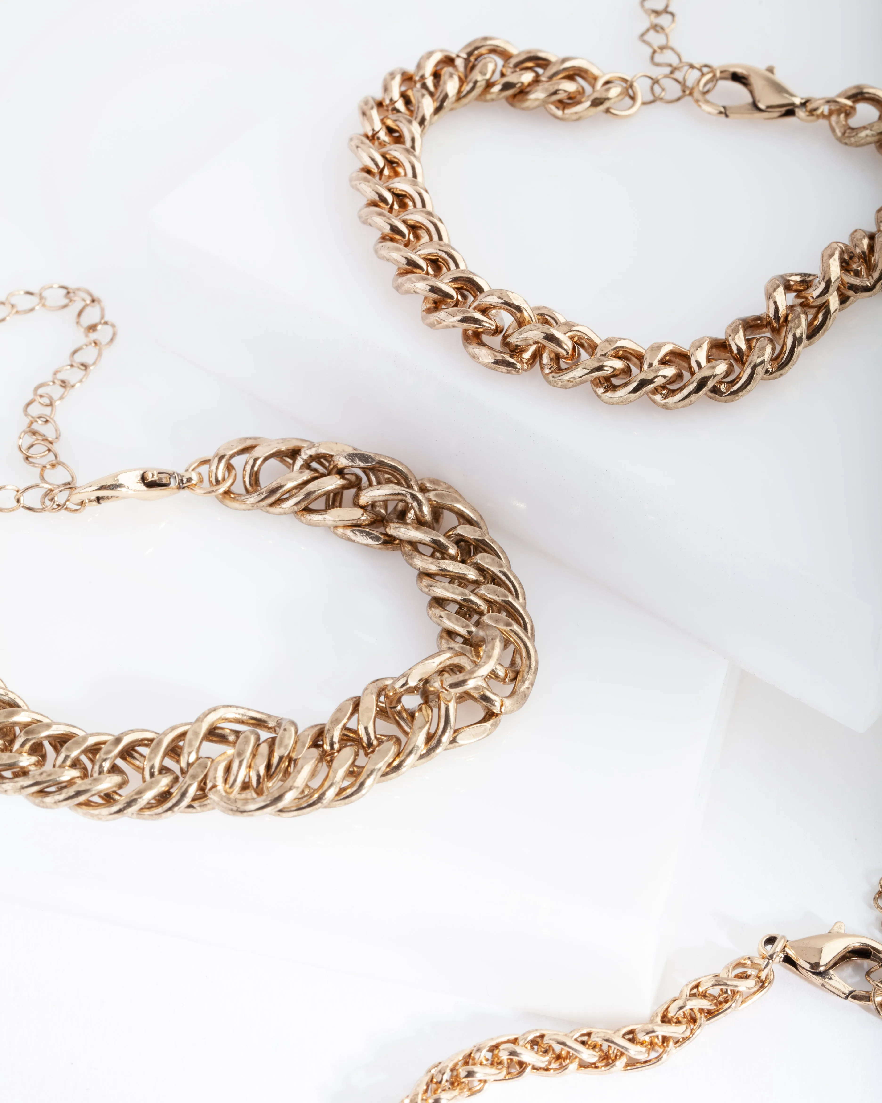 Antique Gold Multi Chain Bracelet Pack