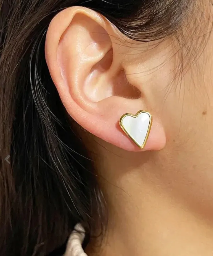 Aubrey Heart Studs