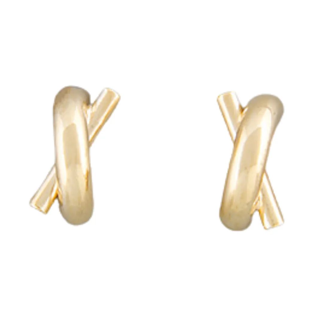 Bar   Curve Stud Earrings