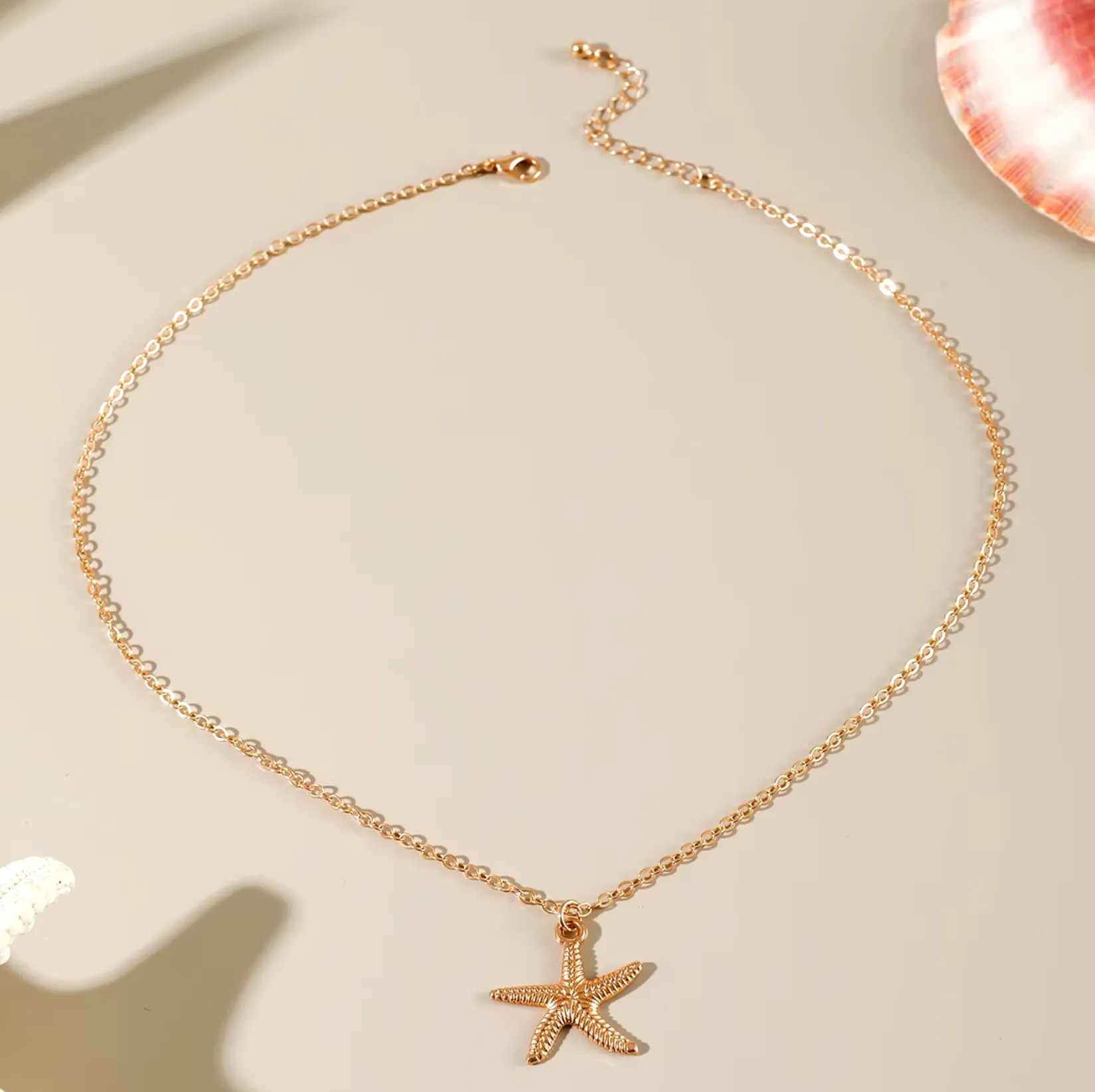 Boho Summer Starfish Shell Bead Necklaces