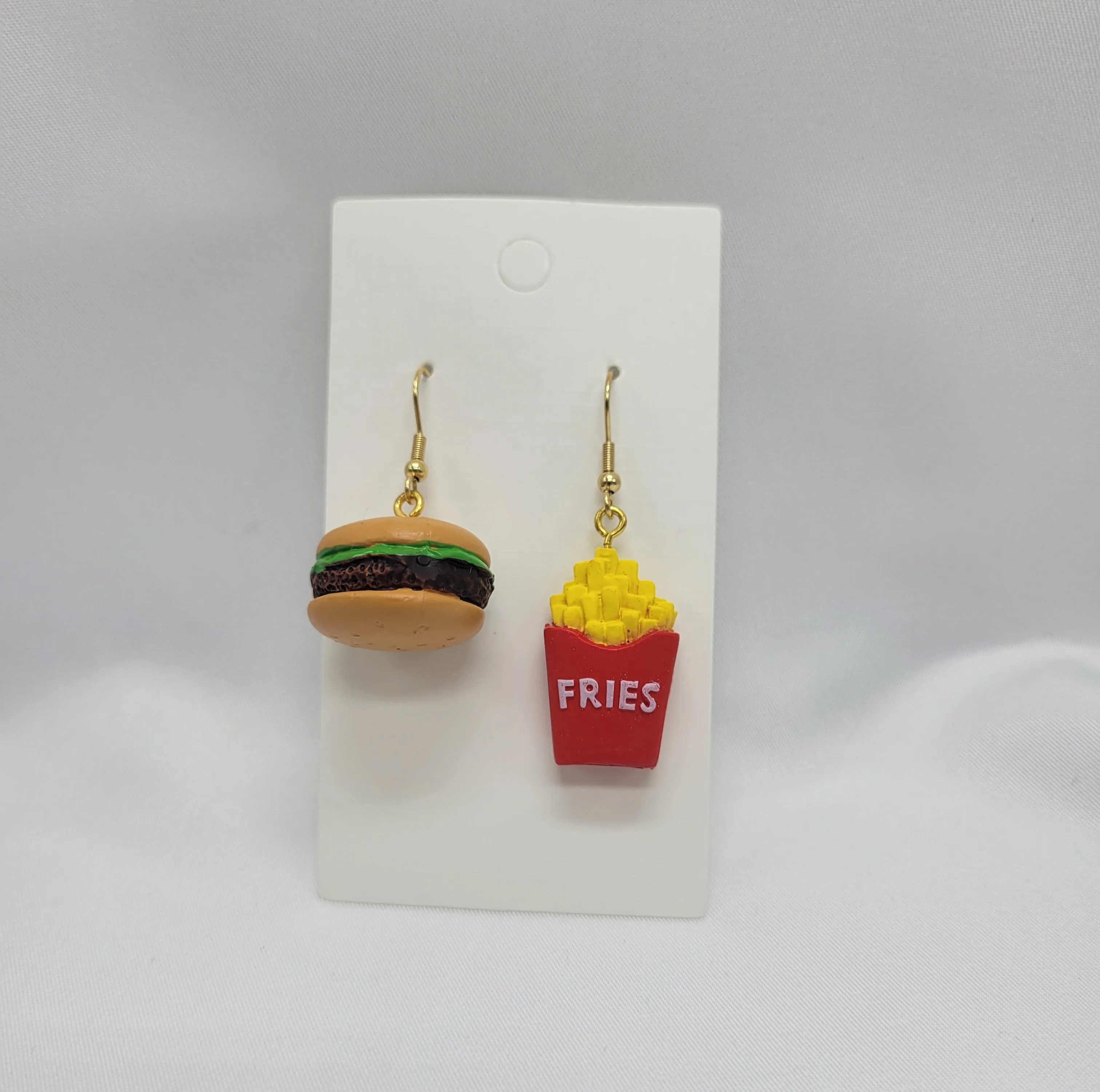 Burger with a side of Fries Earrings