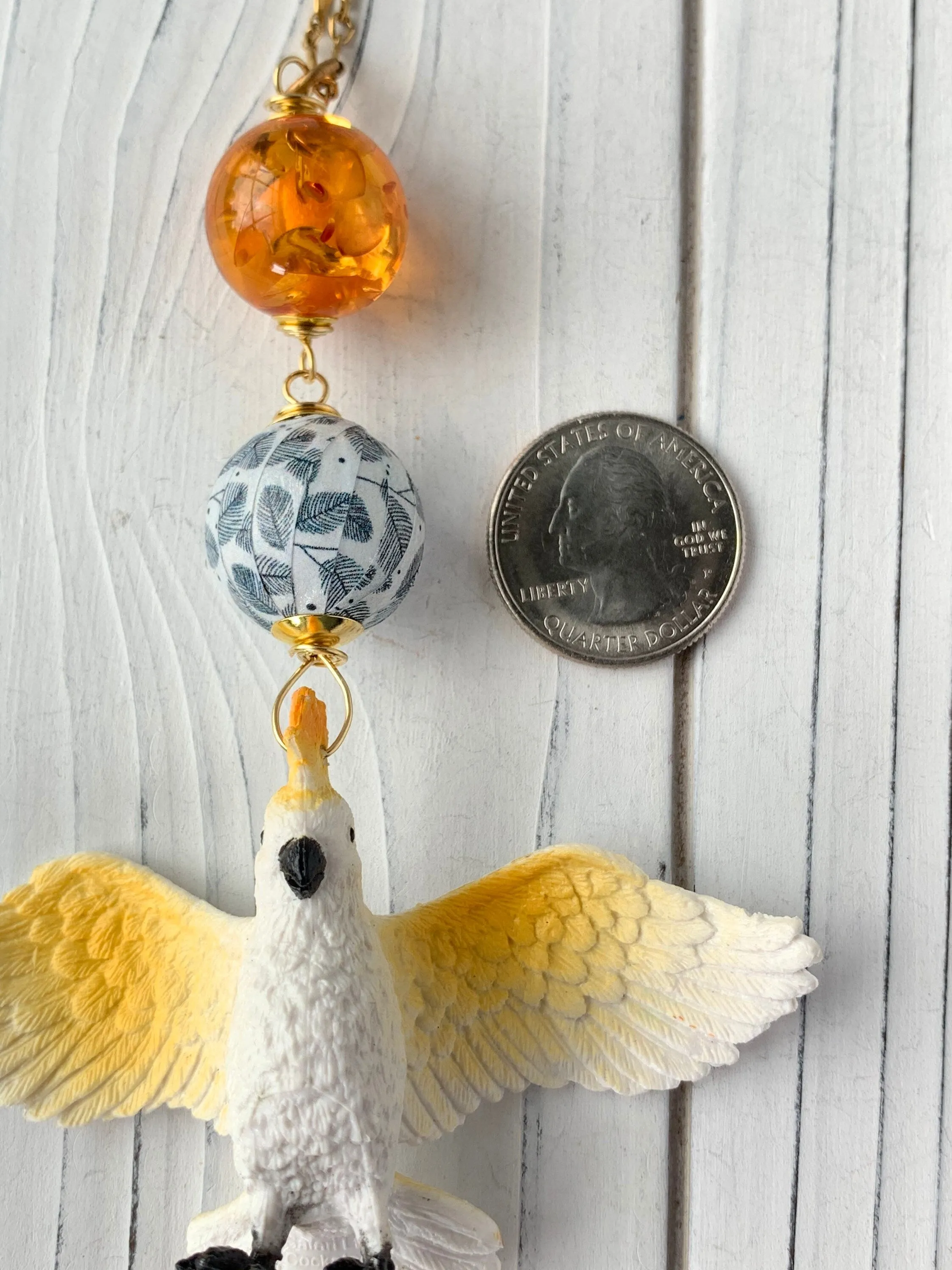 Calypso the Cockatoo Pendant Necklace