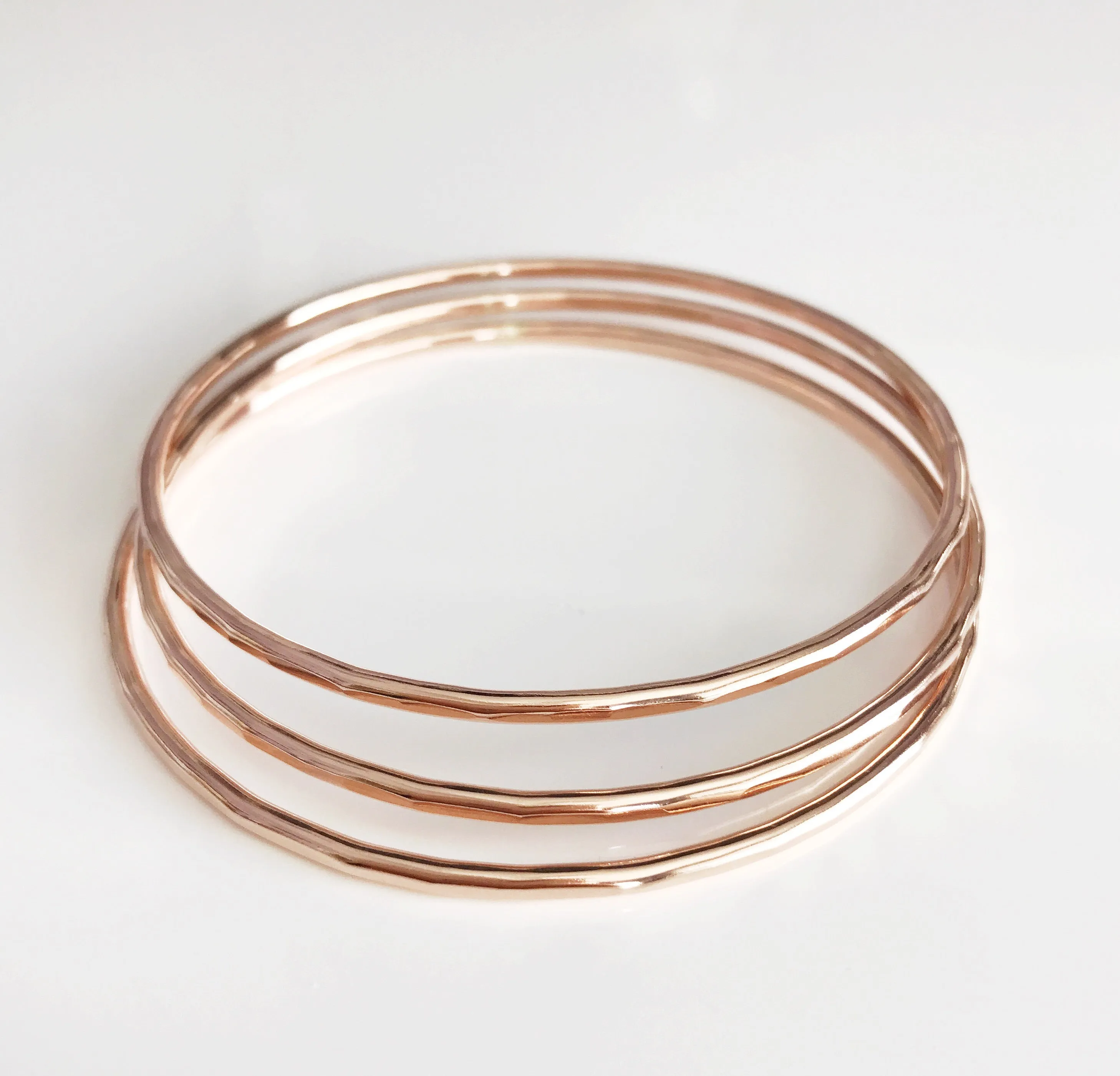 Carly bangles set- rose gold (B183)