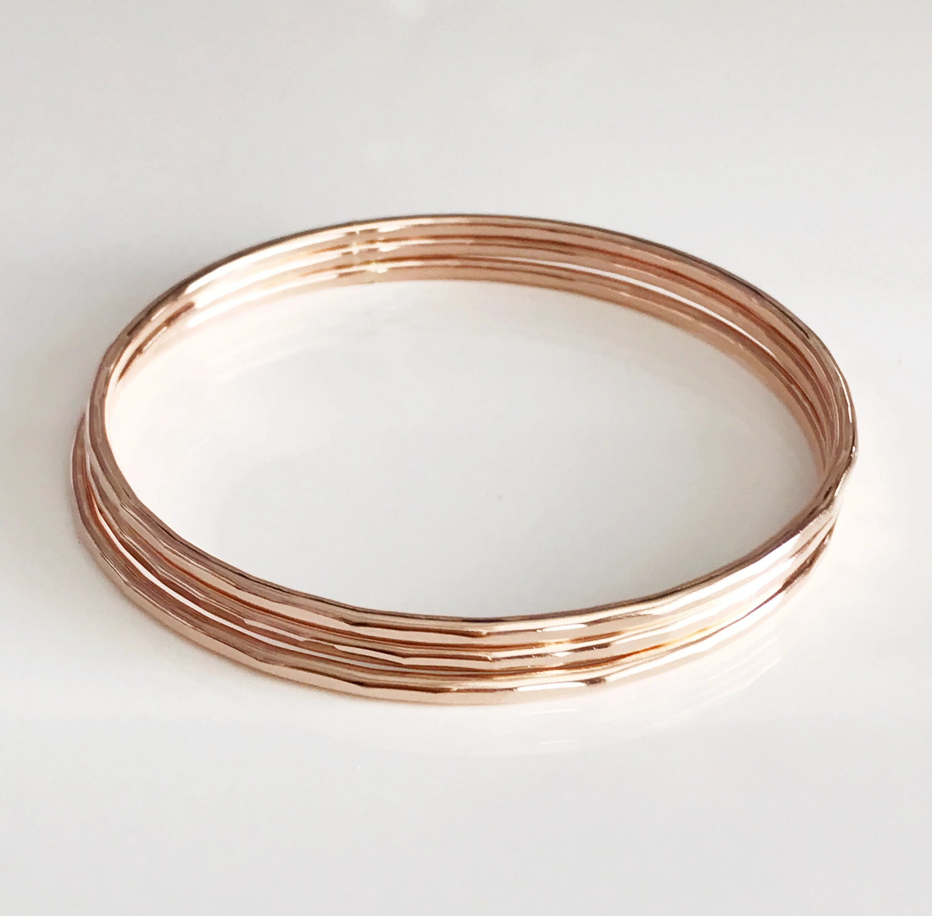 Carly bangles set- rose gold (B183)