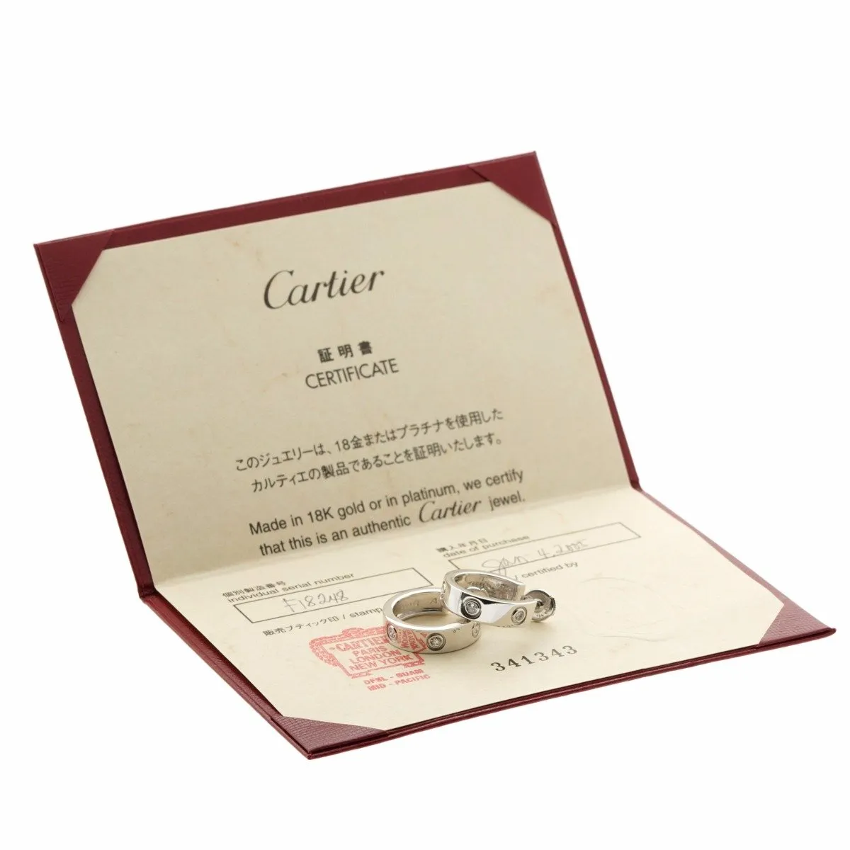 Cartier Love Six-Diamond White Gold Earrings