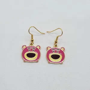 Cartoon Bear Enamel Earrings