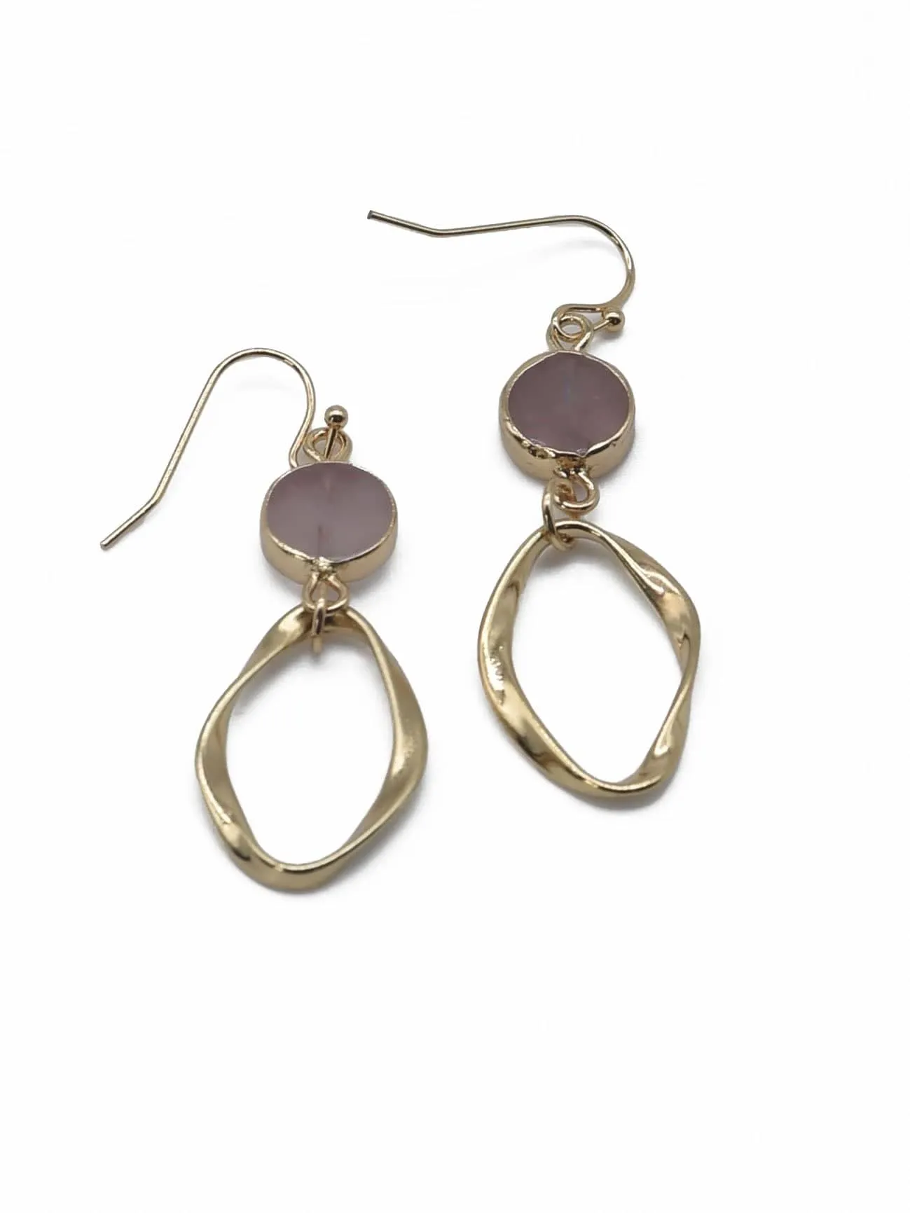 CE3195 Semi Precious Stone Dangle Earrings