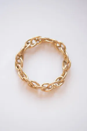 Chunky Gold Oval Linked Bracelet