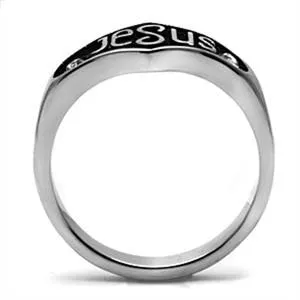 CJG1039 Wholesale Jesus Top Grade Crystal High Polished Stainless Steel Men's Fashion Ring