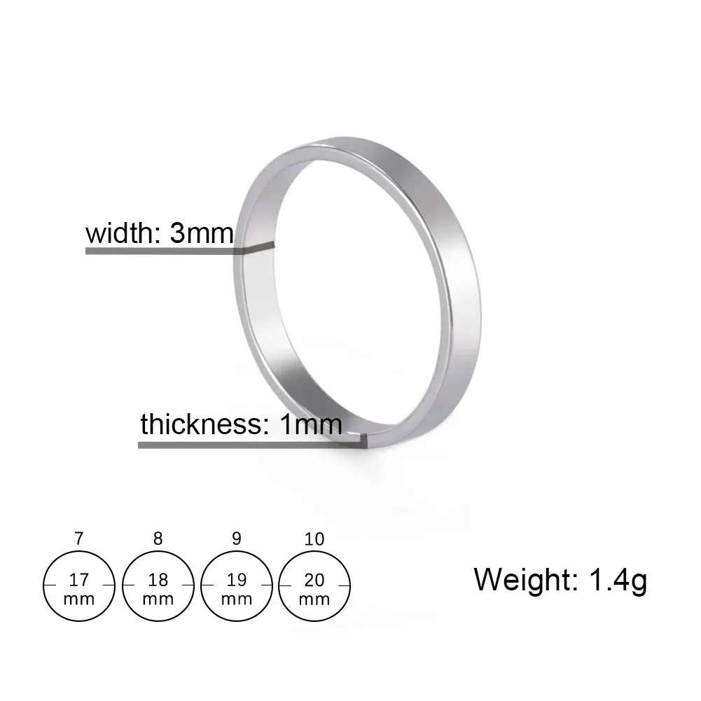 COOLTIME Stainless Steel Cutout Women's Ring for Men 3mm 6mm 8mm Wide Couple Rings Jewelry Anniversary Wedding Gift Wholesale