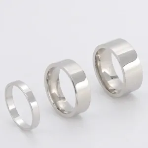 COOLTIME Stainless Steel Cutout Women's Ring for Men 3mm 6mm 8mm Wide Couple Rings Jewelry Anniversary Wedding Gift Wholesale