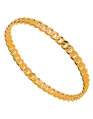 Curb Bangle Gold B6528