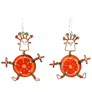 Dancing Girl Orange Slice Earrings Creative Alternatives