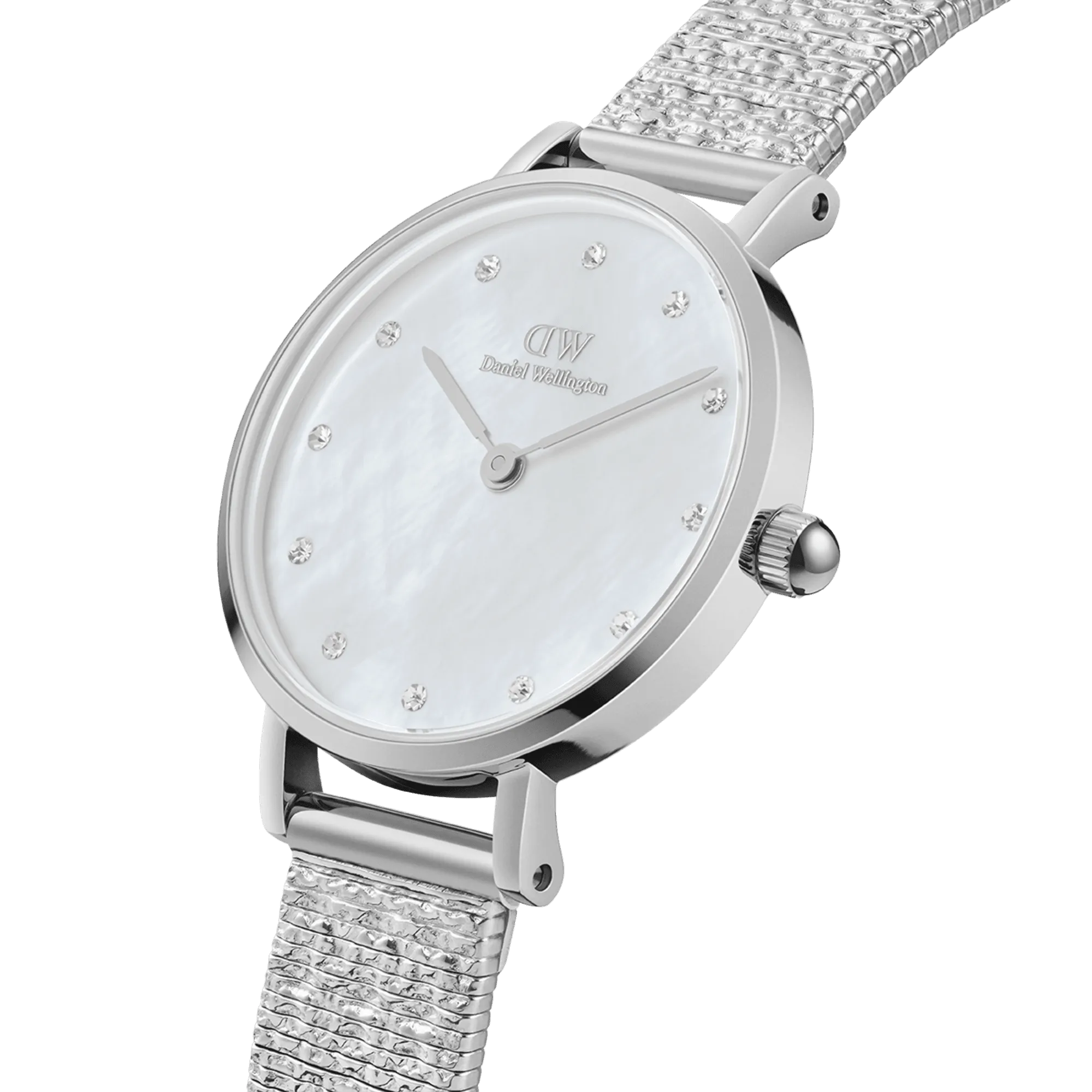 Daniel Wellington Petite 28 Lumine Silver Mother of Pearl White Watch