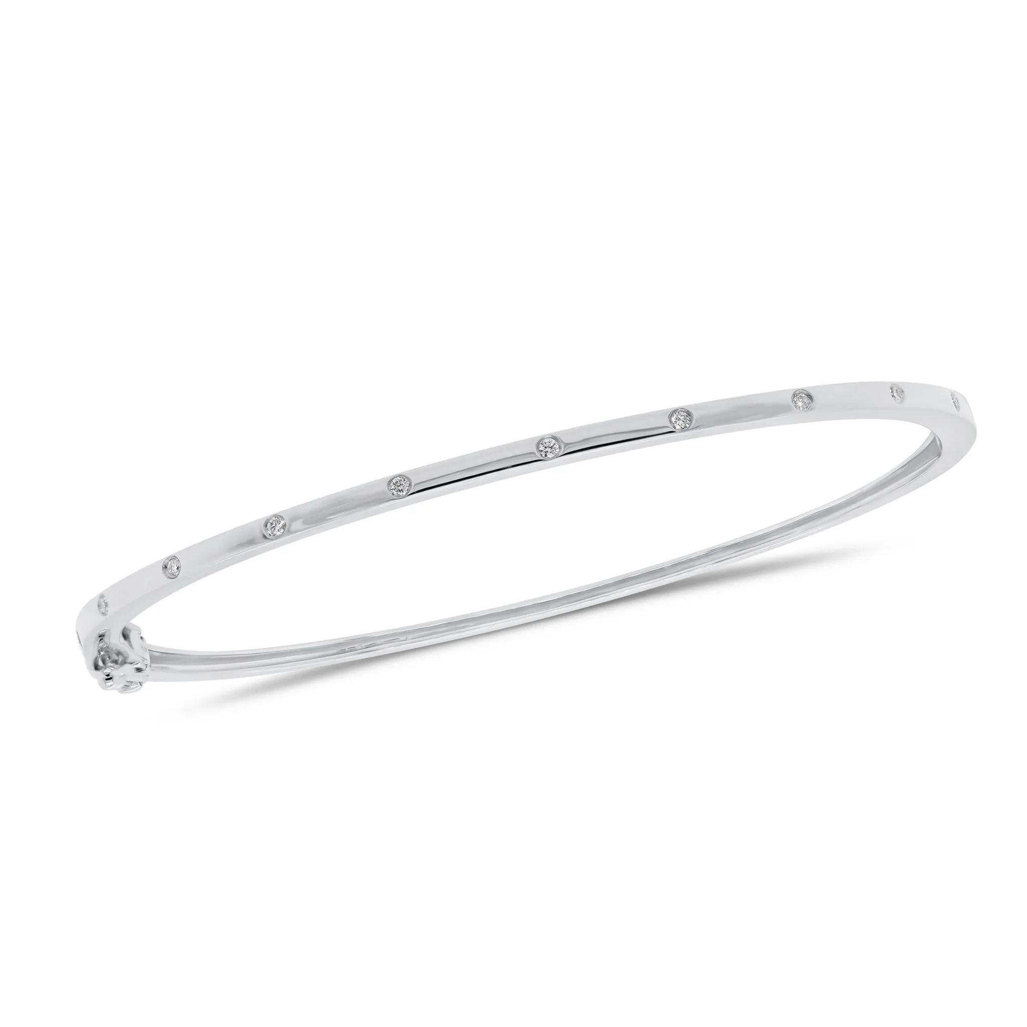 Diamond Slim Dotted Bangle Bracelet