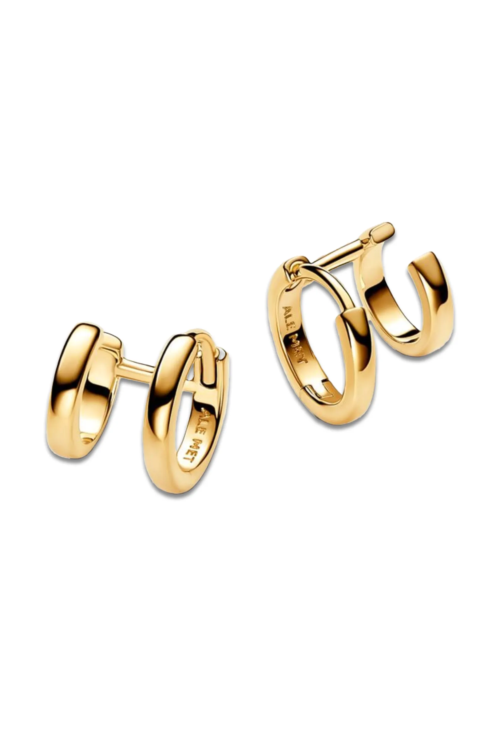 Double Huggie Hoop Earrings