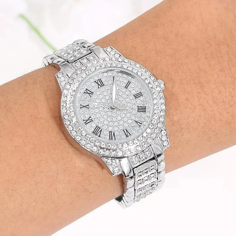 Elegant Women's Analog Wristwatch Set with Quartz Movement