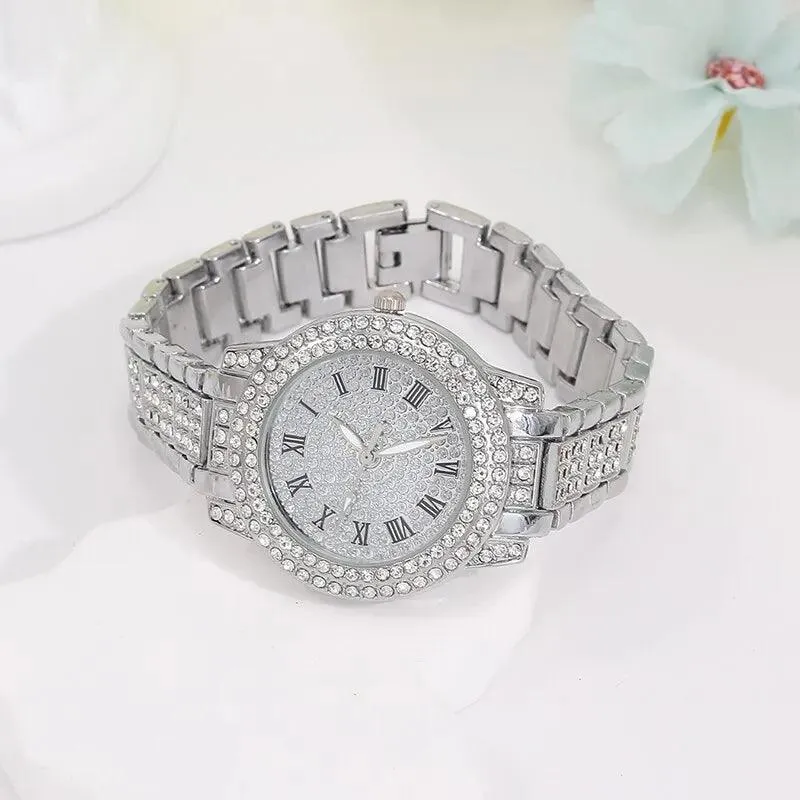 Elegant Women's Analog Wristwatch Set with Quartz Movement