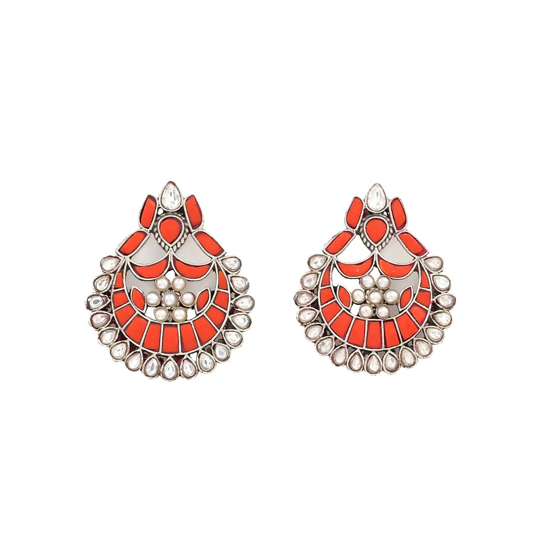 Ethereal Charm: Sangeeta Boochra Silver Handcrafted Earrings