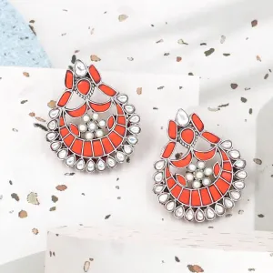 Ethereal Charm: Sangeeta Boochra Silver Handcrafted Earrings