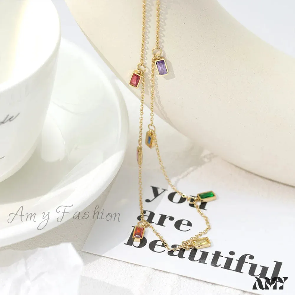 Fabulous Colorful Stone Trendy Chain Necklaces