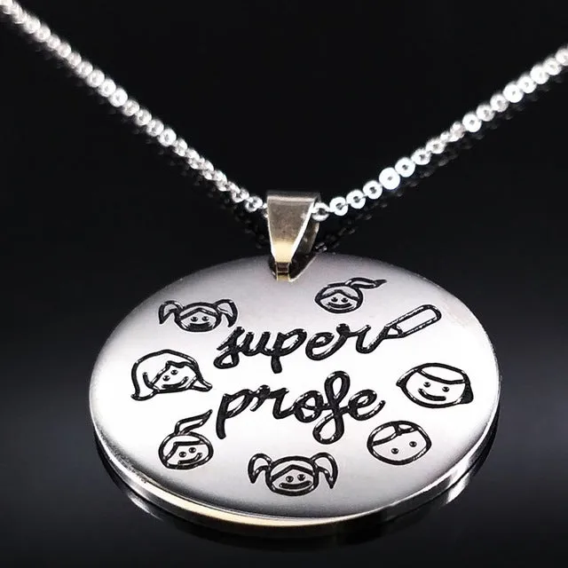 Family Necklaces Stainless Steel Mama Forever Boy Girl Pendants Necklace Jewelry Women Kids Family Member Christmas Gift N2407