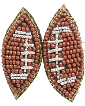 Football Beaded Earrings