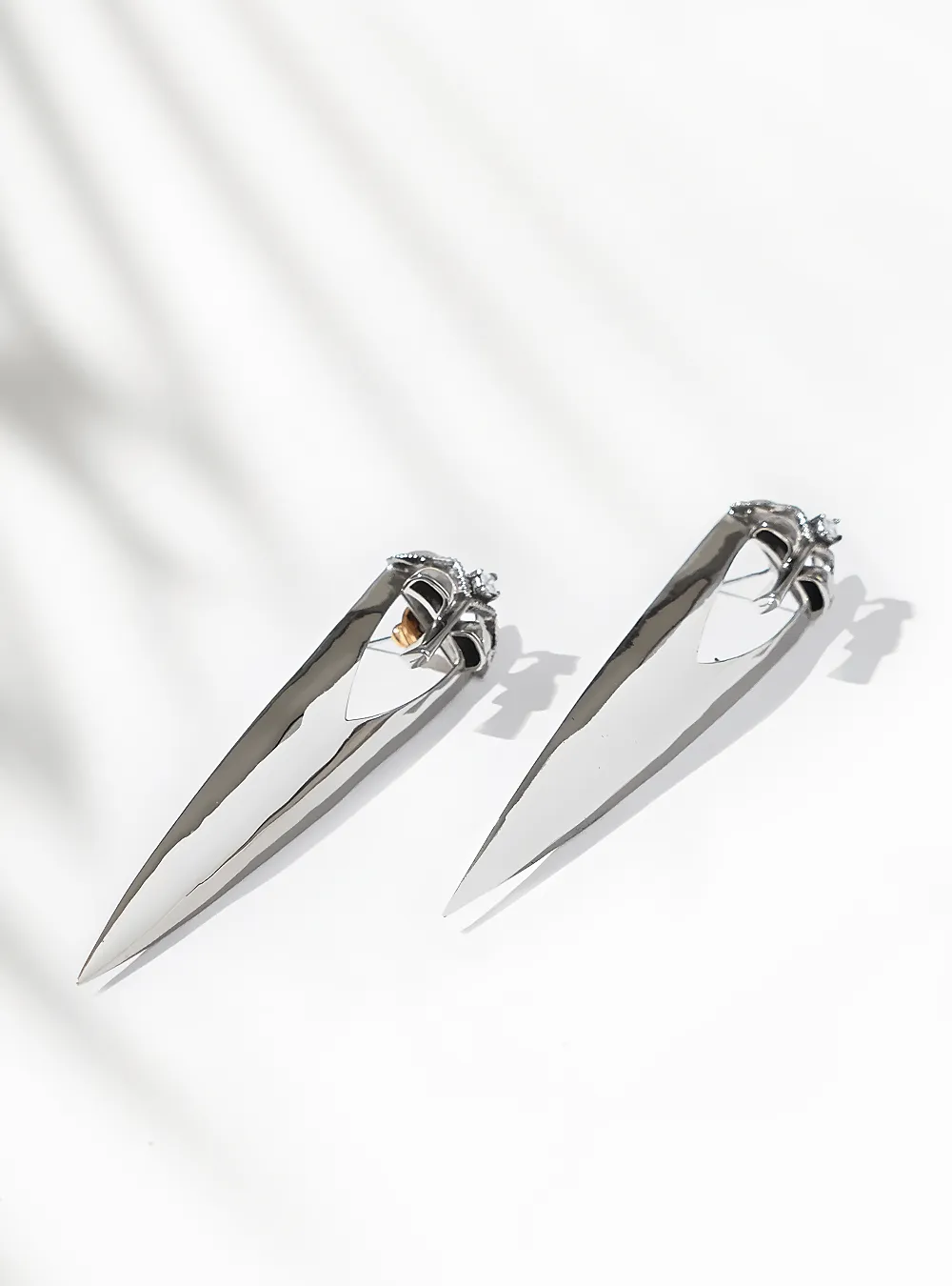 Gavi Spicule Earrings In Silver Finish