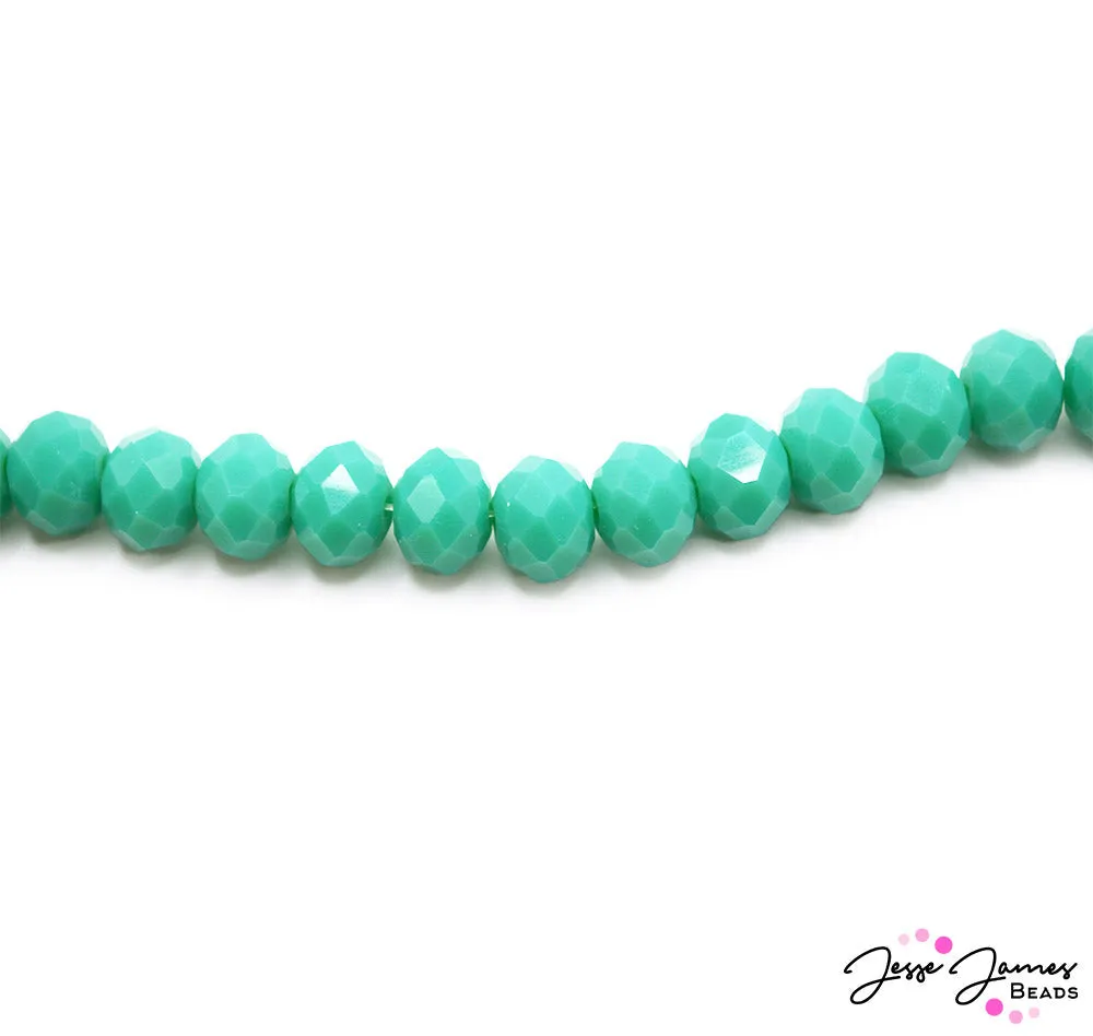 Glass Bead Strand in Tall Teal