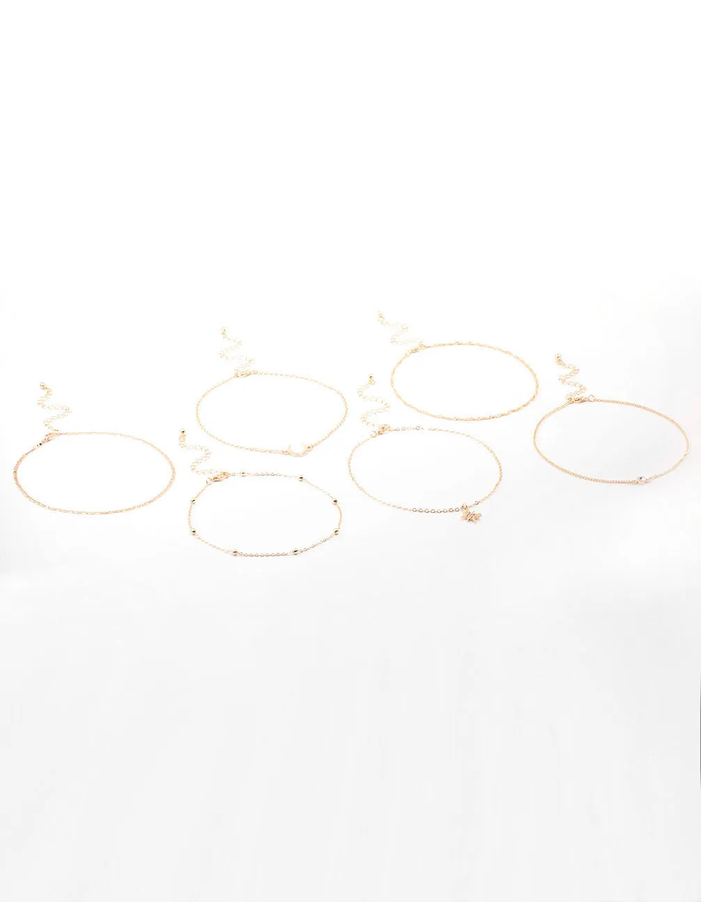 Gold Celestial Choker Necklace 6-Pack