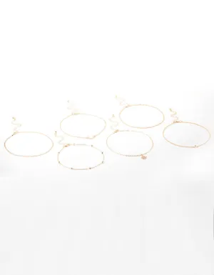 Gold Celestial Choker Necklace 6-Pack