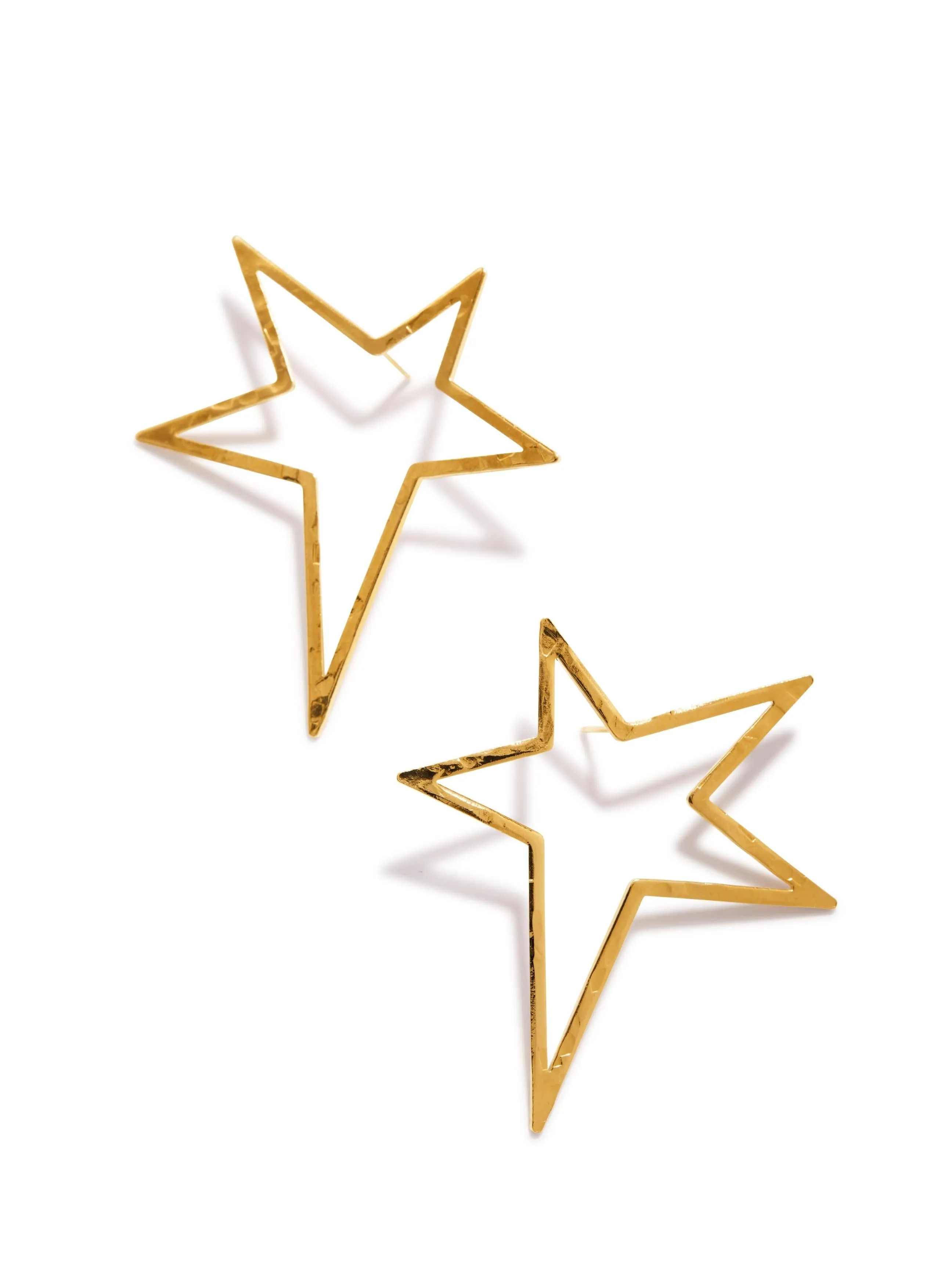 Gold Shooting Star Dust Post Earrings