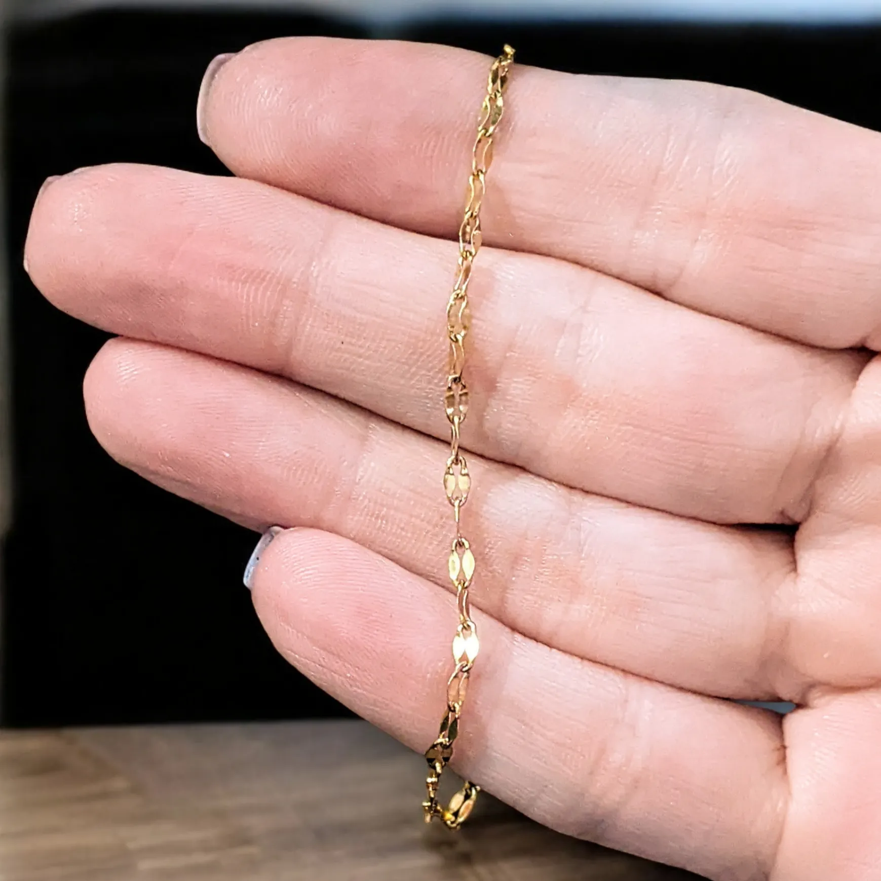 Gold Sparkle Chain Bracelet