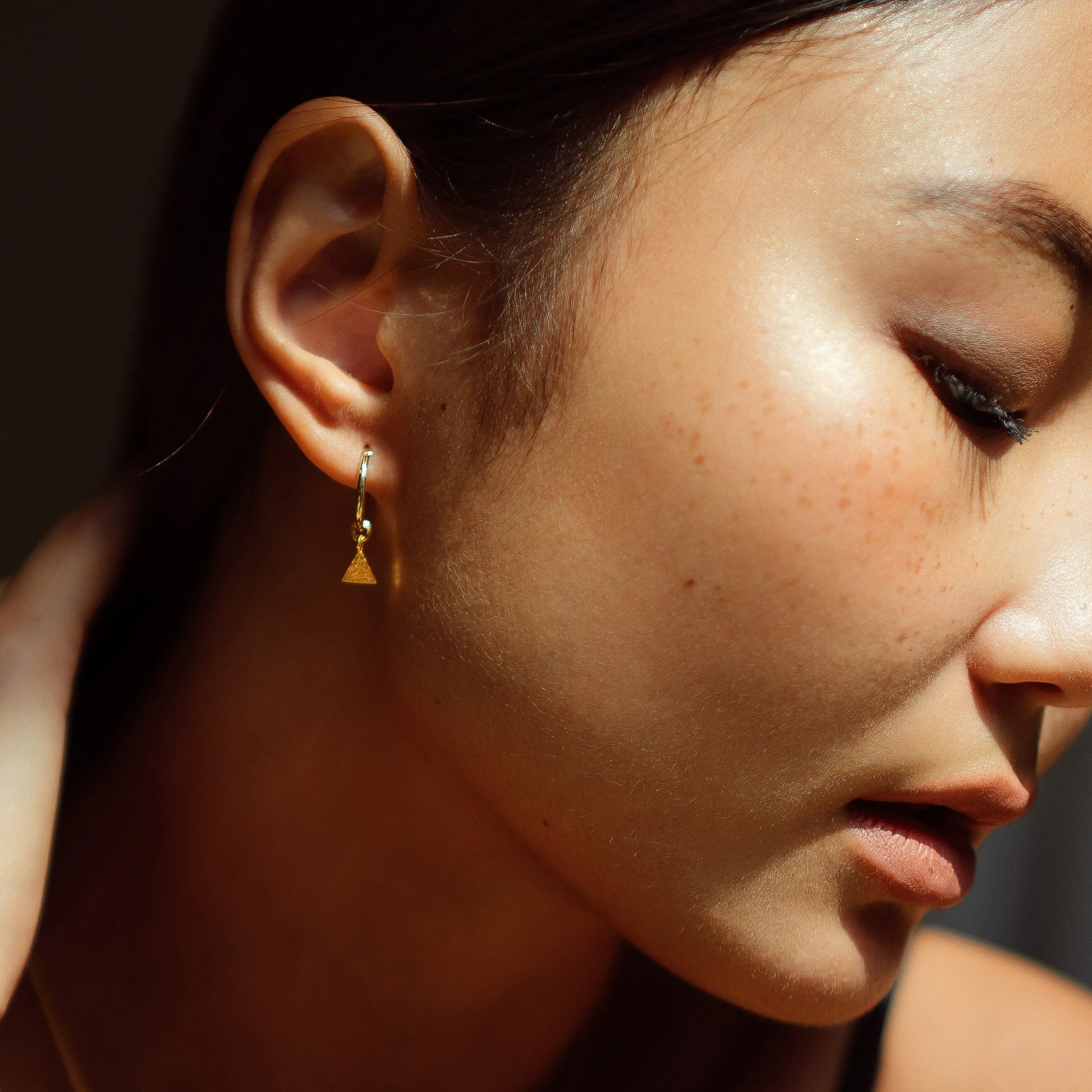 Gold Star Moon Charm Earrings | By Lunar James